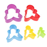 5Pcs/Set Gingerbread Man Cookie Cutter Set Cute Biscuit Molds Christmas Mold