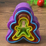 5Pcs/Set Gingerbread Man Cookie Cutter Set Cute Biscuit Molds Christmas Mold