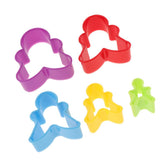5Pcs/Set Gingerbread Man Cookie Cutter Set Cute Biscuit Molds Christmas Mold