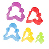 5Pcs/Set Gingerbread Man Cookie Cutter Set Cute Biscuit Molds Christmas Mold