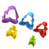 5Pcs/Set Gingerbread Man Cookie Cutter Set Cute Biscuit Molds Christmas Mold