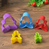 5Pcs/Set Gingerbread Man Cookie Cutter Set Cute Biscuit Molds Christmas Mold