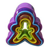 5Pcs/Set Gingerbread Man Cookie Cutter Set Cute Biscuit Molds Christmas Mold