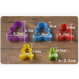 5Pcs/Set Gingerbread Man Cookie Cutter Set Cute Biscuit Molds Christmas Mold