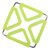 Kitchen Trivet Mat Adjustable Stainless Steel Silicone Pot Holder Table Pad Green