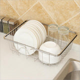 Stainless steel Expandable Sink Dish Drainer Vegetable Fruit Storage Basket