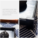 Maxbell Maxbell Wood Serving Tray Breakfast Decorative Food Coffee Tea  360X250X55cm black