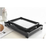 Maxbell Maxbell Wood Serving Tray Breakfast Decorative Food Coffee Tea  360X250X55cm black