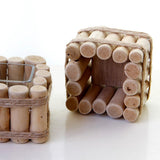 Maxbell Retro Natural Wooden Art Candle Holder Candlestick- Country Style Decor Dinner Atmosphere Decoration with Candle Cup - Aladdin Shoppers