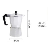 Maxbell 2pcs/set Home Bar Aluminum Coffee Moka Maker Pot Espresso Maker Moka Pot