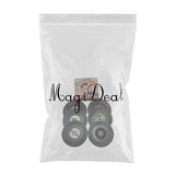 Maxbell Creative 6pcs Cup Mat Pad Record Anti-skid Coasters Placemat Dia10.5cm Black