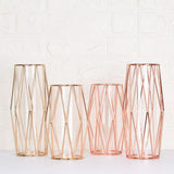 Maxbell Nordic Iron Flower Vase Decorative Flower Vase For Home Decor Champaign-S