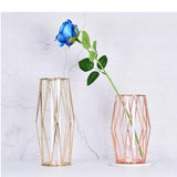 Maxbell Nordic Iron Flower Vase Decorative Flower Vase For Home Decor Champaign-S