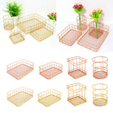 Maxbell Elegant Tabletop Organizer Makeup Kitchen Storage Basket Bin Box for Closet