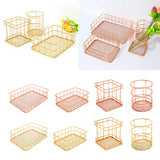 Maxbell Elegant Tabletop Organizer Makeup Kitchen Storage Basket Bin Box for Closet