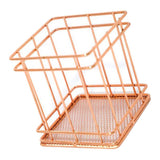 Maxbell Wire Storage Basket Bin Organizer Holder for Kithen Bathroom Rose Gold Cube