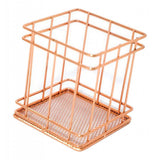 Maxbell Wire Storage Basket Bin Organizer Holder for Kithen Bathroom Rose Gold Cube