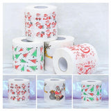 Maxbell 2 Pcs Santa Claus&Elk Paper Tissue Roll Merry Christmas Theme Bathroom Decor
