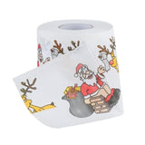 Maxbell 2 Pcs Santa Claus&Elk Paper Tissue Roll Merry Christmas Theme Bathroom Decor