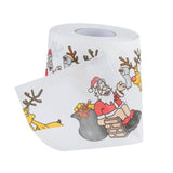 Maxbell 2 Pcs Santa Claus&Elk Paper Tissue Roll Merry Christmas Theme Bathroom Decor