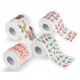 Maxbell 2 Pcs Santa Claus&Elk Paper Tissue Roll Merry Christmas Theme Bathroom Decor