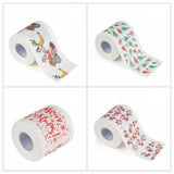 Maxbell 2 Pcs Santa Claus&Elk Paper Tissue Roll Merry Christmas Theme Bathroom Decor
