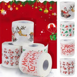 Maxbell 2 Pcs Santa Claus&Elk Paper Tissue Roll Merry Christmas Theme Bathroom Decor