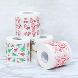 Maxbell 2 Pcs Santa Claus&Elk Paper Tissue Roll Merry Christmas Theme Bathroom Decor