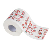Maxbell 2 Pcs Santa Claus Printed Paper Roll Christmas Room Home Decor Novelty Gifts