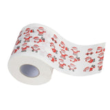 Maxbell 2 Pcs Santa Claus Printed Paper Roll Christmas Room Home Decor Novelty Gifts