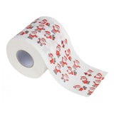Maxbell 2 Pcs Santa Claus Printed Paper Roll Christmas Room Home Decor Novelty Gifts