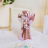 Maxbell Ceramic Fairy Angel Shaped Figurine Ornament Gift Home Decoration  Pink