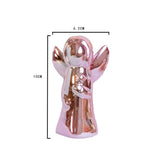 Maxbell Ceramic Fairy Angel Shaped Figurine Ornament Gift Home Decoration  Pink