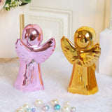 Maxbell Ceramic Fairy Angel Shaped Figurine Ornament Gift Home Decoration  Pink