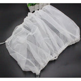 Maxbell Maxbell Bird Parrot Cage Cover Breathable Net Skirt Decor Seed Food Catcher White