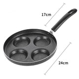 Aluminum 4 Cup Egg Frying Pan Non-stick Kitchen Cooking Pot Egg Fryer