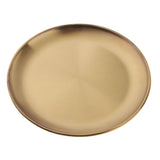 Maxbell Stainless Steel Dinner Plate Round Serving Dishes BBQ Picnic Tableware 20cm
