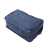Maxbell 2pcs Household Travel Outdoor Shoe Pouch Organizer Nylon Bag Gray Dark Blue