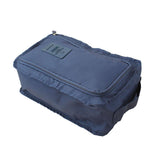 Maxbell 2 Pcs Household Travel Gym Shoe Organizer Nylon Zip Bag Dark Blue & Wine Red