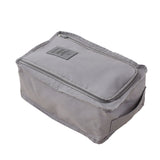 Maxbell 2pcs Household Travel Outdoor Portable Shoes Storage Organizer Bag Box Grey
