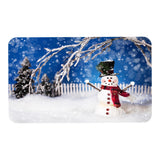 Maxbell 3pack Bathroom Set Rug Mat Toilet Lid Cover Non Slip Bathmats Snowman
