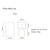 Maxbell 3pack Bathroom Set Rug Mat Toilet Lid Cover Non Slip Bathmats Snowman