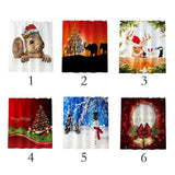 Maxbell Christmas Style  Bathroom Curtains with Hooks for Bathroom Decor Squirrel