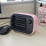 Maxbell Tabletop Fan Heater Portable Mini Space Heater Hand Warmer Student US Pink