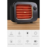 Maxbell Tabletop Fan Heater Portable Mini Space Heater Hand Warmer Student US Orange