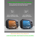 Maxbell Tabletop Fan Heater Portable Mini Space Heater Hand Warmer Student US Orange