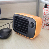 Maxbell Tabletop Fan Heater Portable Mini Space Heater Hand Warmer Student US Orange