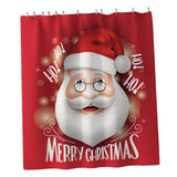 Maxbell Christmas Decor Shower Curtain w/ Hooks for Bathroom Xmas Home Decoration C