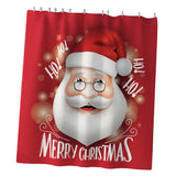 Maxbell Christmas Decor Shower Curtain w/ Hooks for Bathroom Xmas Home Decoration C
