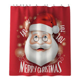 Maxbell Christmas Decor Shower Curtain w/ Hooks for Bathroom Xmas Home Decoration C